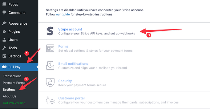 手动连接到 Stripe