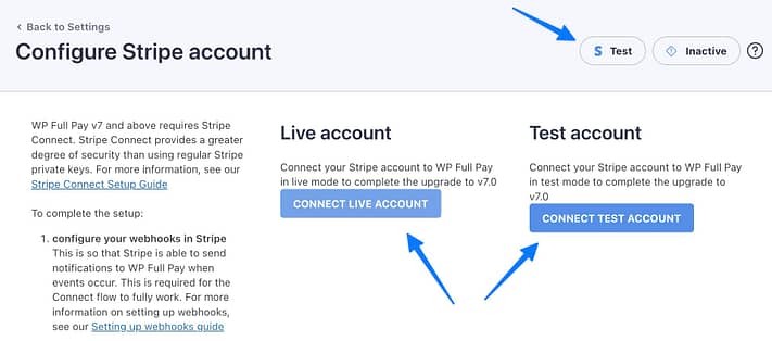 使用 WP Full Pay 测试我的 Stripe 帐户