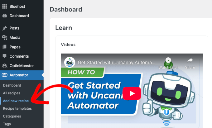 在 Automator 中添加新配方
