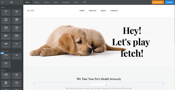 Weebly 用户界面