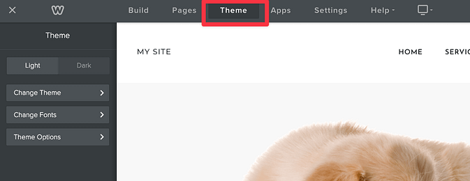 Weebly 更改主题