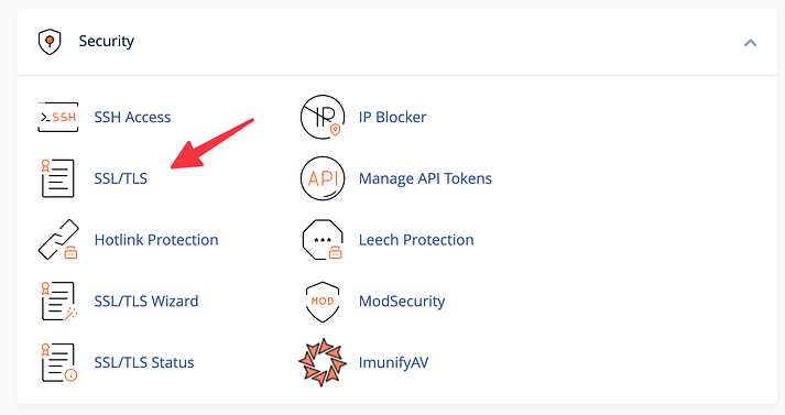 cPanel SSL TLS