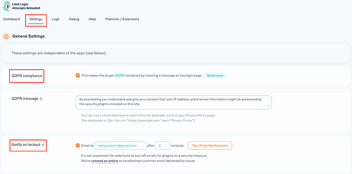 限制登录尝试重新加载设置页面的图像