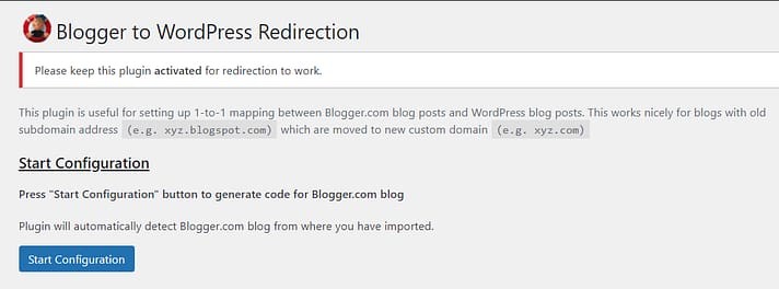 Blogger 到 WordPress 重定向页面