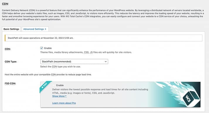 W3 Total Cache CDN 集成。