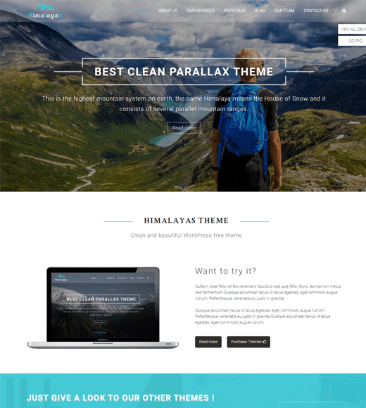 Himalayas - Minimalist WordPress Themes