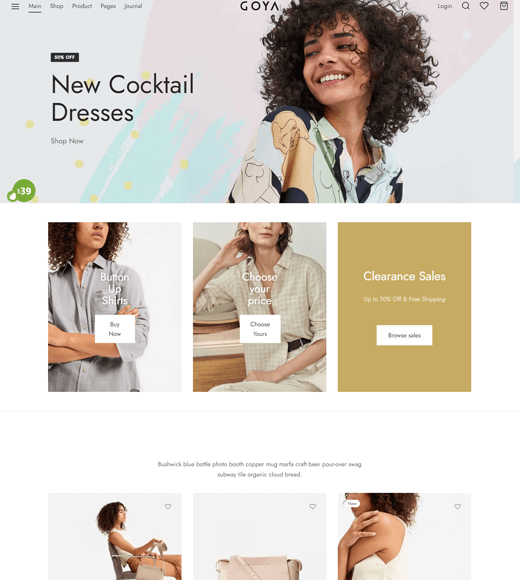Goya - Simple WordPress Themes
