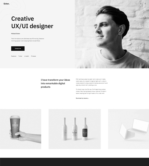 Sixten - Best Minimalist WordPress Themes