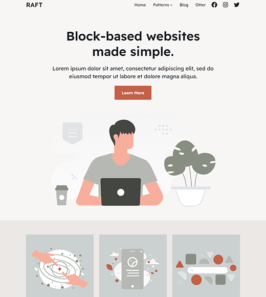 Raft Simple WordPress Themes