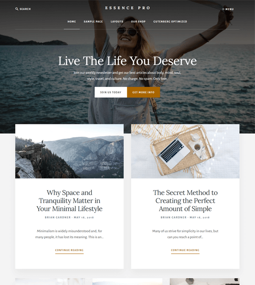 Essence Pro - Simple WordPress Themes