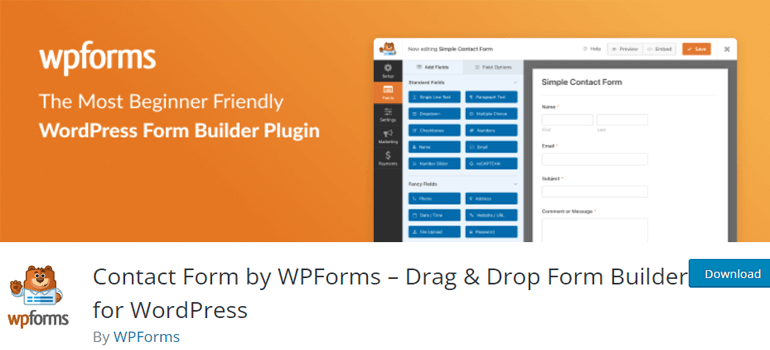 WPForms - 最佳 WordPress 文件上传插件