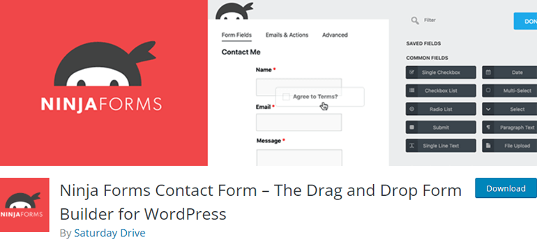 WordPress 文件上传插件 Ninja Forms