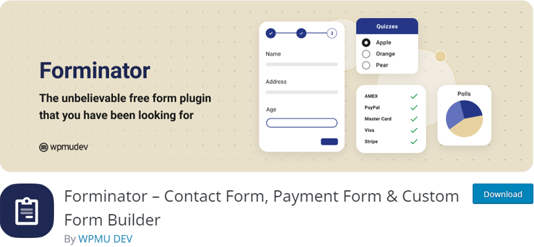 Forminator - WordPress 文件上传插件