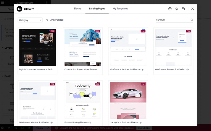 探索 Elementor 教程的登录页面模板。