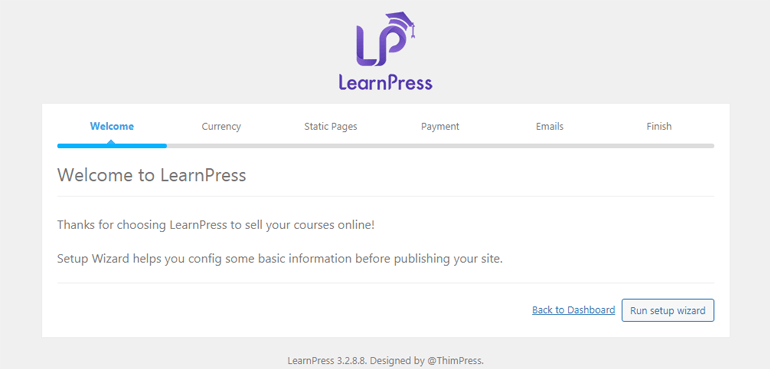 LearnPress 设置向导如何使用 WordPress 创建在线课程