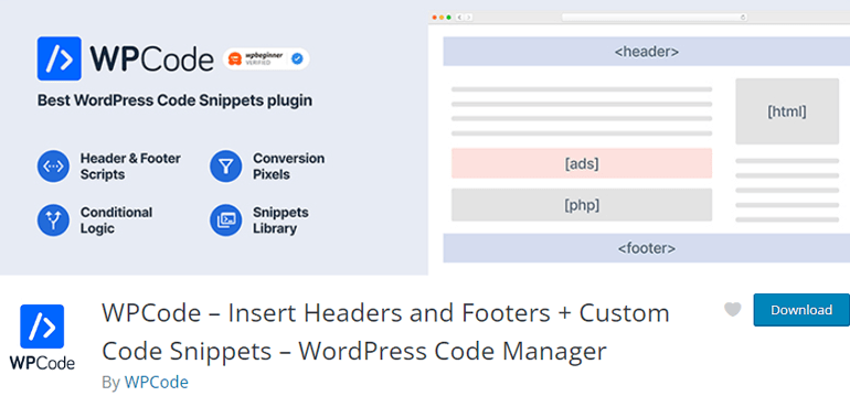 WPCode 流行代码片段插件