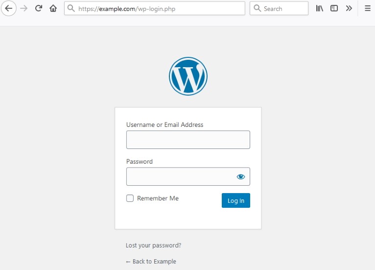 登录 WordPress 仪表板