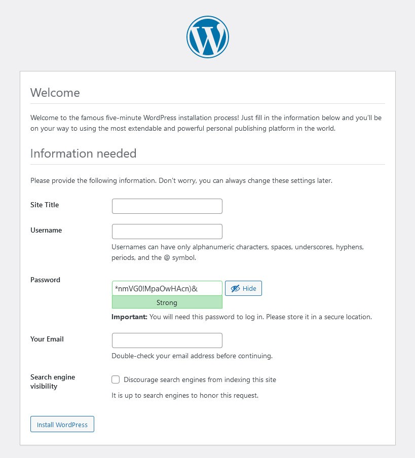 WordPress 安装