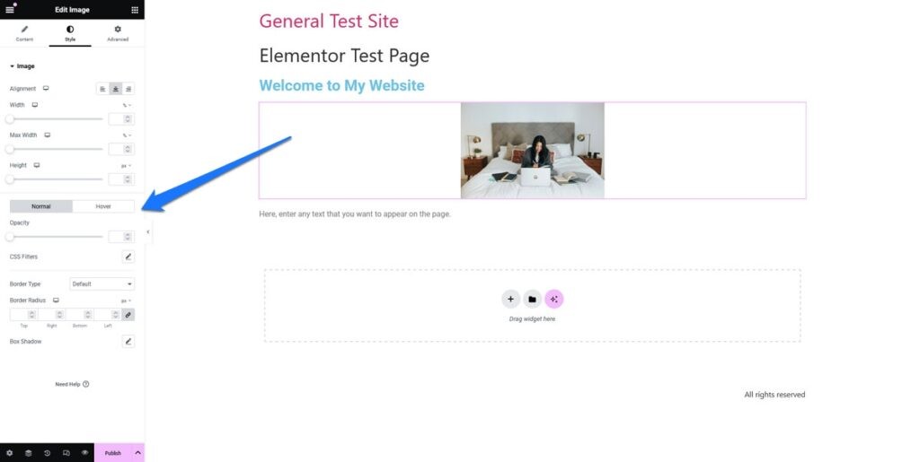 在边栏中打开样式选项