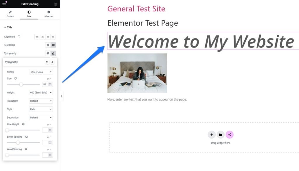 在 Elementor 中自定义页面元素