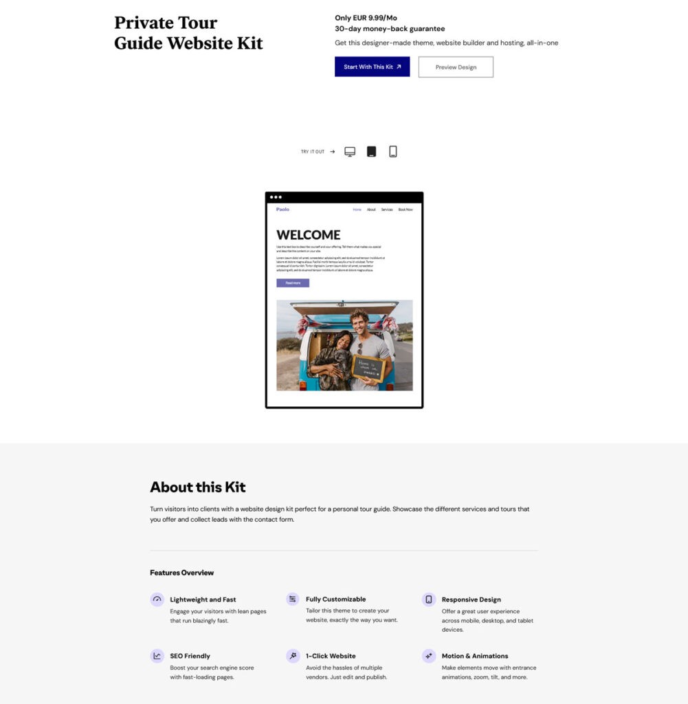 Elementor 站点套件示例