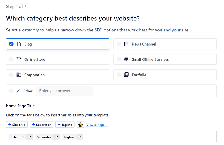 多合一 SEO 配置向导。