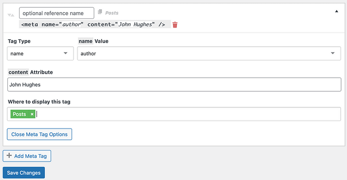 使用插件创建自定义元标记。