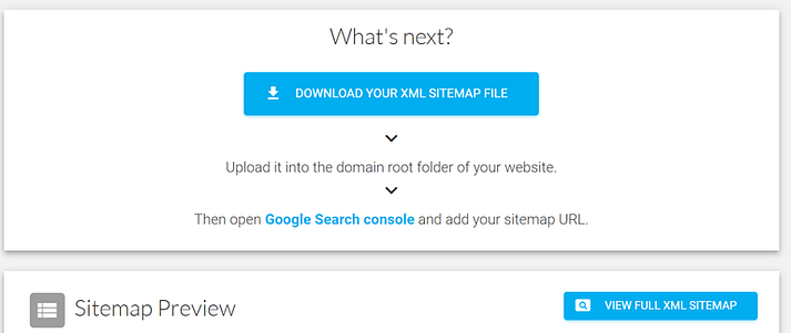 下载您的 XML 站点地图。