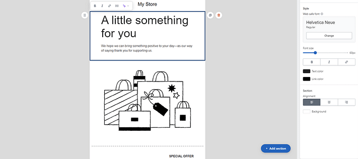 Shopify邮件设计。