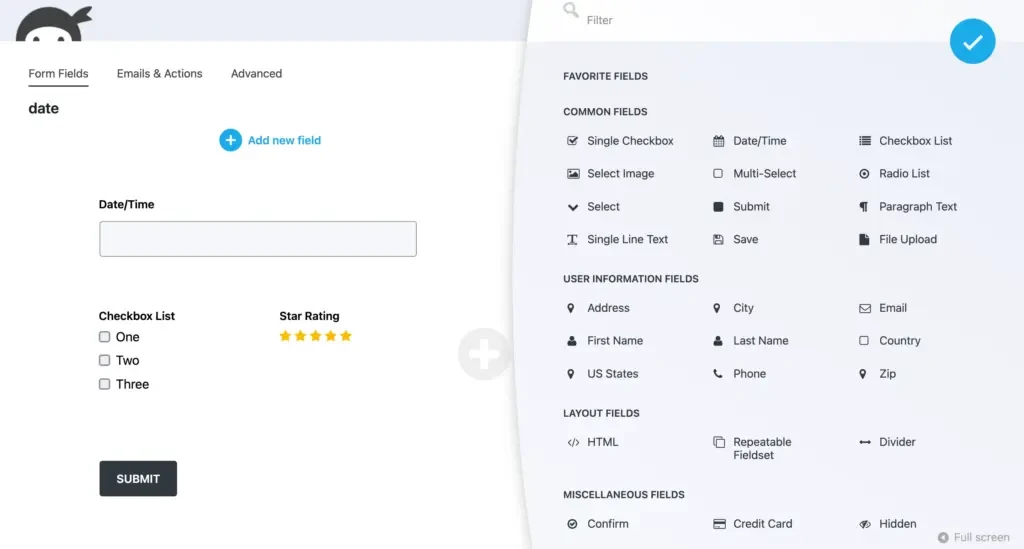 忍者表单编辑器