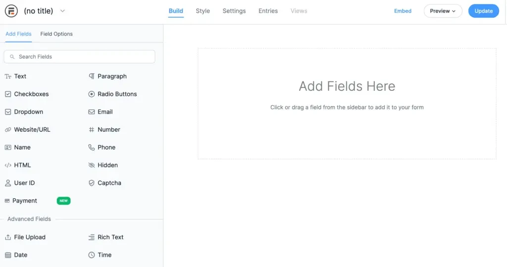 Formidable 表单编辑器页面