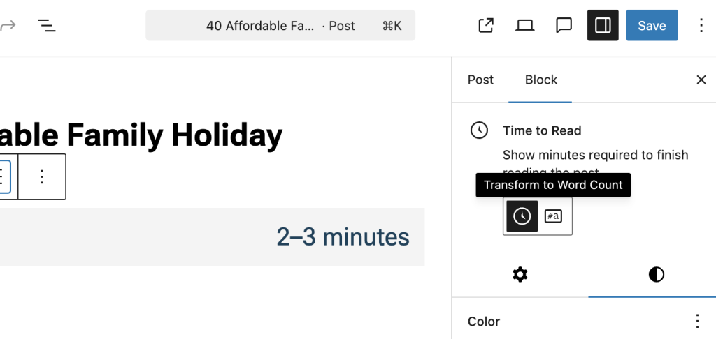 是时候阅读块示例了