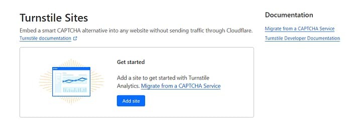 在你的网站上添加Turnstile。