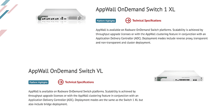 Radware官网展示了硬件WAF单元——帮助你了解如何阻止DDoS攻击。