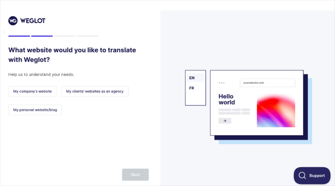 Weglot的设置过程