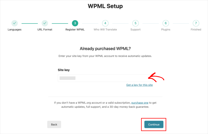 WPML设置寄存器wpml 页面