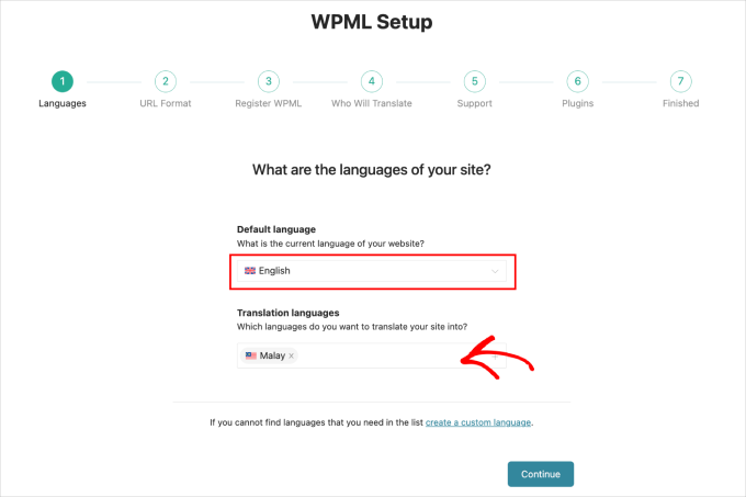 WPML 设置语言页面