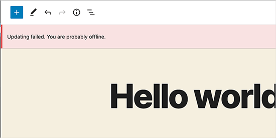 WordPress帖子编辑器中更新失败或发布失败错误