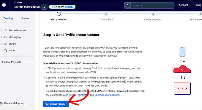 点击获取电话号码按钮