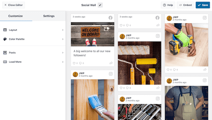 将Facebook和Instagram添加到社交墙