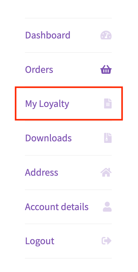 WooCommerce 我的账户自定义菜单添加项目