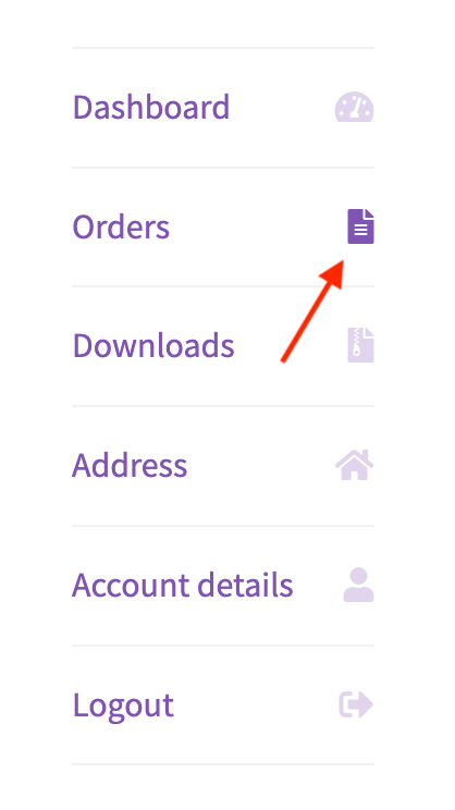 WooCommerce 我的账户自定义菜单更改图标